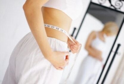 Loss of weight on a diet
