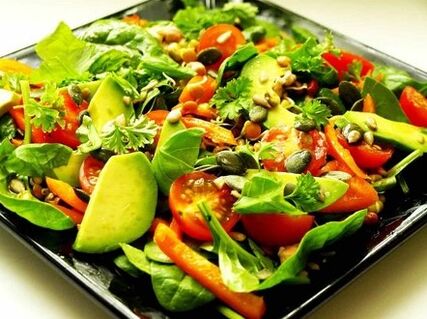 Plate with vegetables